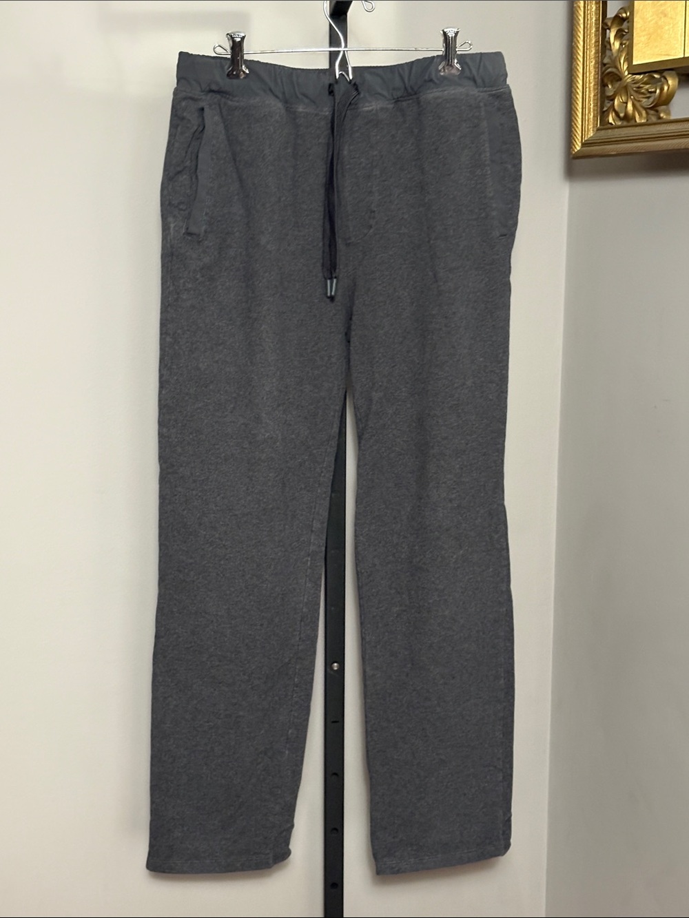 Mack Weldon Ace Size Large Charcoal Gray Drawstring Joggers
